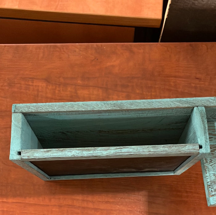 Rustic Mail Organizer With Shelf and Key Hooks