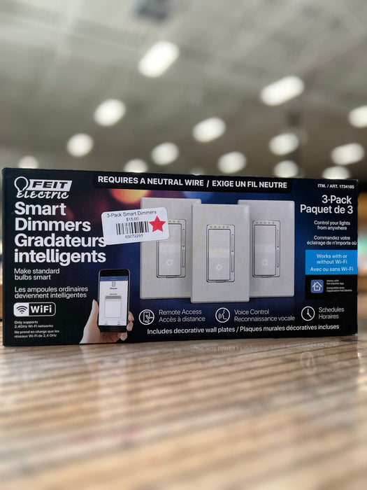 3-Pack Smart Dimmers