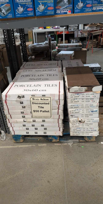 Pallet of Glossy Brown Tile