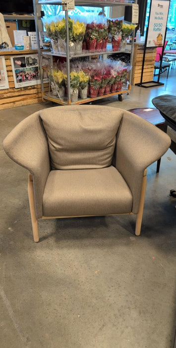 Beige Winged Chair