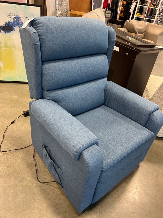 Blue Fabric Recliner