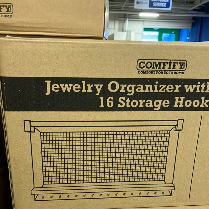 16 Hook Jewellery Organizer Shelf