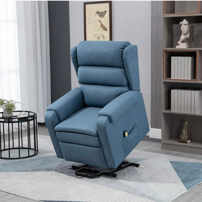 Blue Fabric Recliner