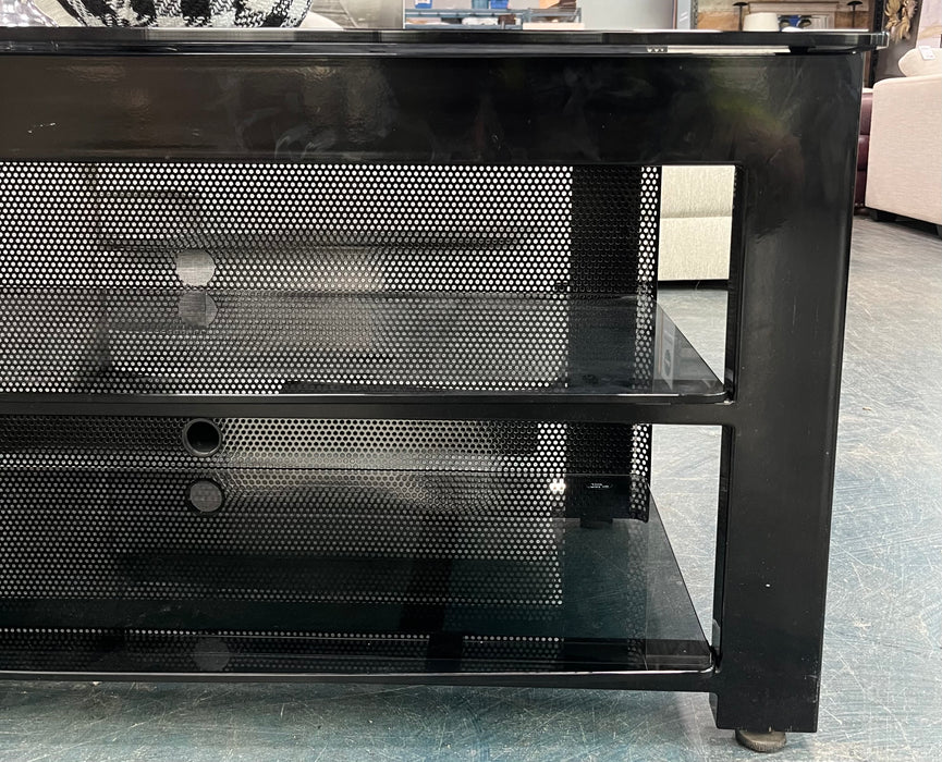 Black Glass TV Stand