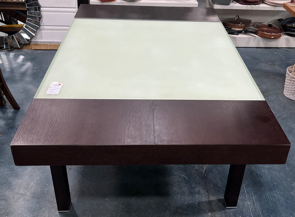 Glass and Wood Dining Table