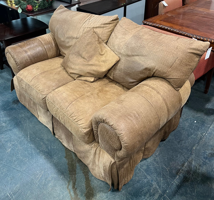 Brown Leather Loveseat