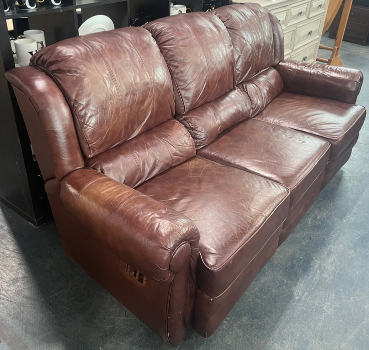 Leather Reclining Sofa