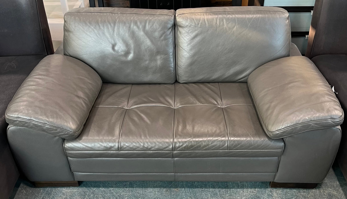 Grey Leather Sofa