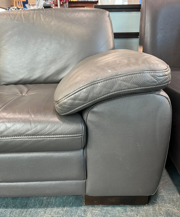 Grey Leather Sofa