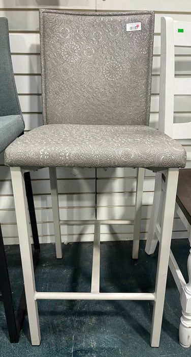 Grey Floral Bar Stool