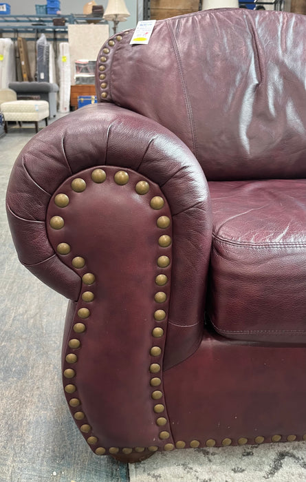 Burgundy Leather Armchair