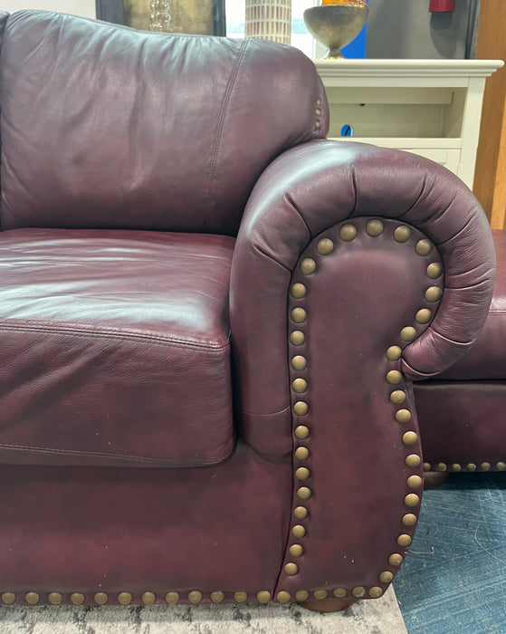 Burgundy Leather Sofa