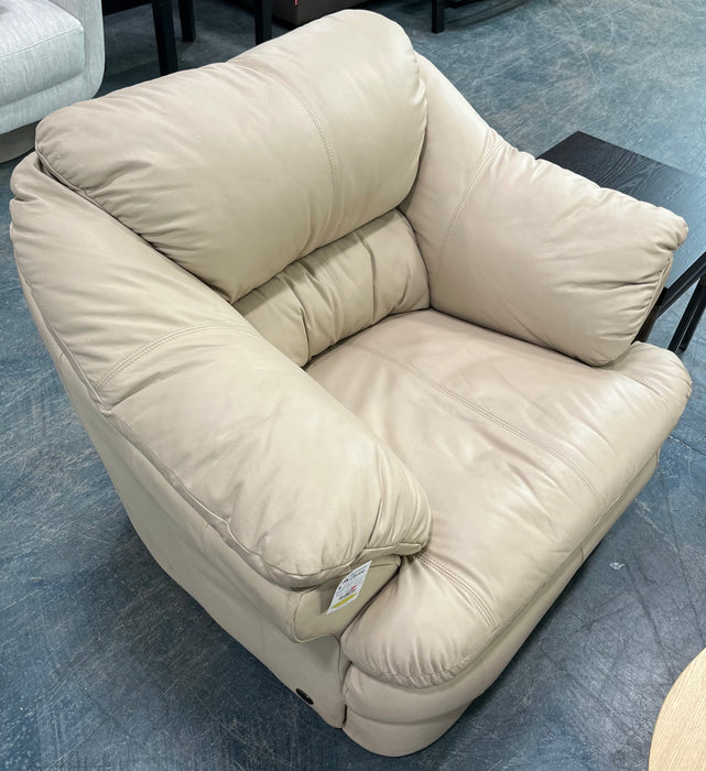 Beige Leather Armchair