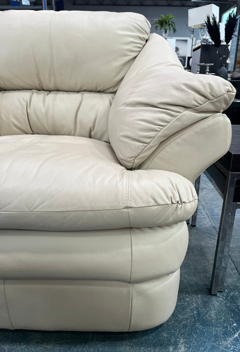 Beige Leather Armchair