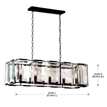 10 Light Pendant Light