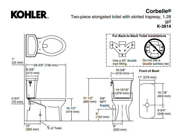 Kohler Comfort Height One-Piece Elongated