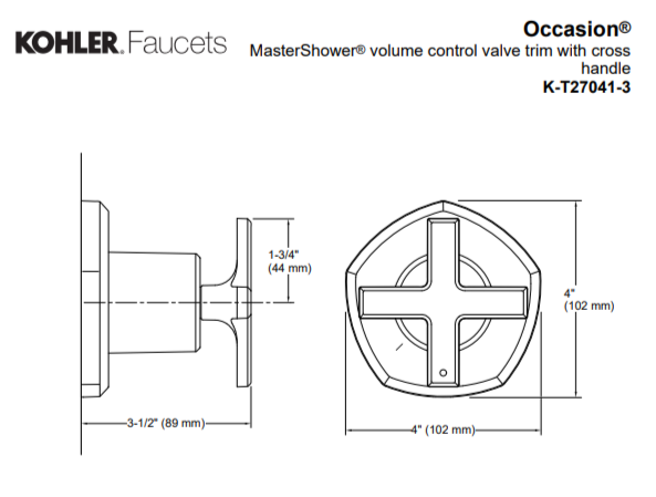 Bath Volume Control Trim