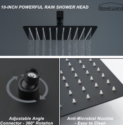 Matte Black Shower System