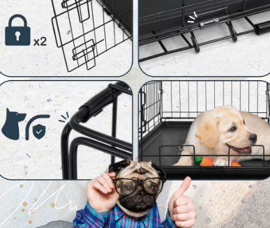 42"W Foldable Dog Crate